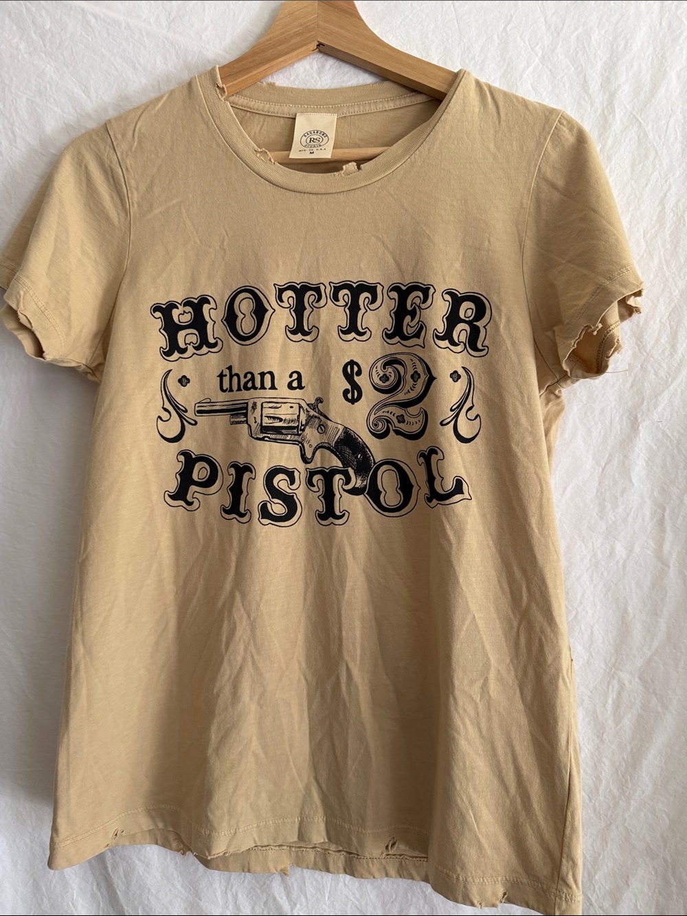 Anthropologie x Ragabond .  'Hotter Than a $2 Pistol' Graphic Tee - Tan